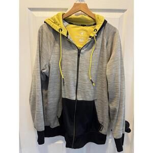 Body Glove Women’s Yellow/Gray‎ Zip Up Hooded Jacket Size Large